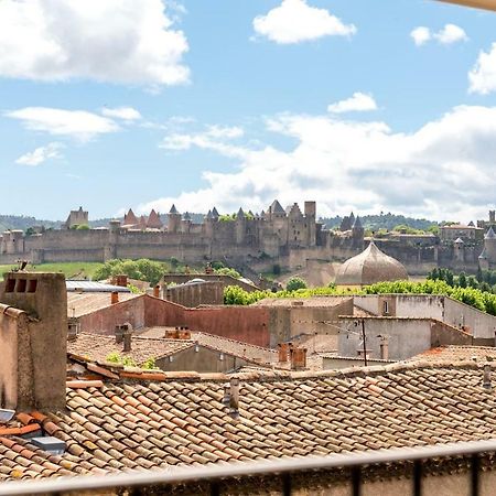 Les Cles De Laure - Wine Loft, Terrasse Et Vue Extraordinaire Sur La Cite Medievale Carcassonne Bagian luar foto