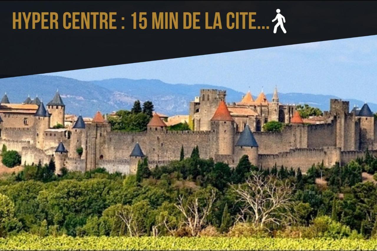 Les Cles De Laure - Wine Loft, Terrasse Et Vue Extraordinaire Sur La Cite Medievale Carcassonne Bagian luar foto